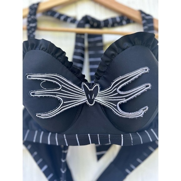 The Nightmare Before Christmas Jack Skellington Halter Swim Top Plus Size 0 - Picture 4 of 8